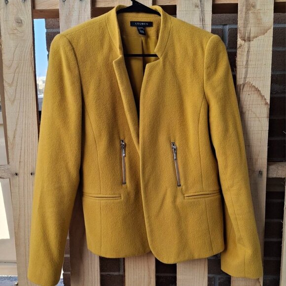 LOUBEN Made in Canada Cashmere Wool Open Jacket Size 6 - Picture 1 of 4